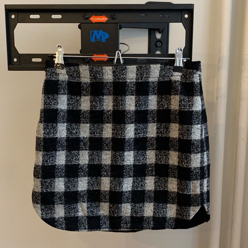 Madewell mini gingham skirt